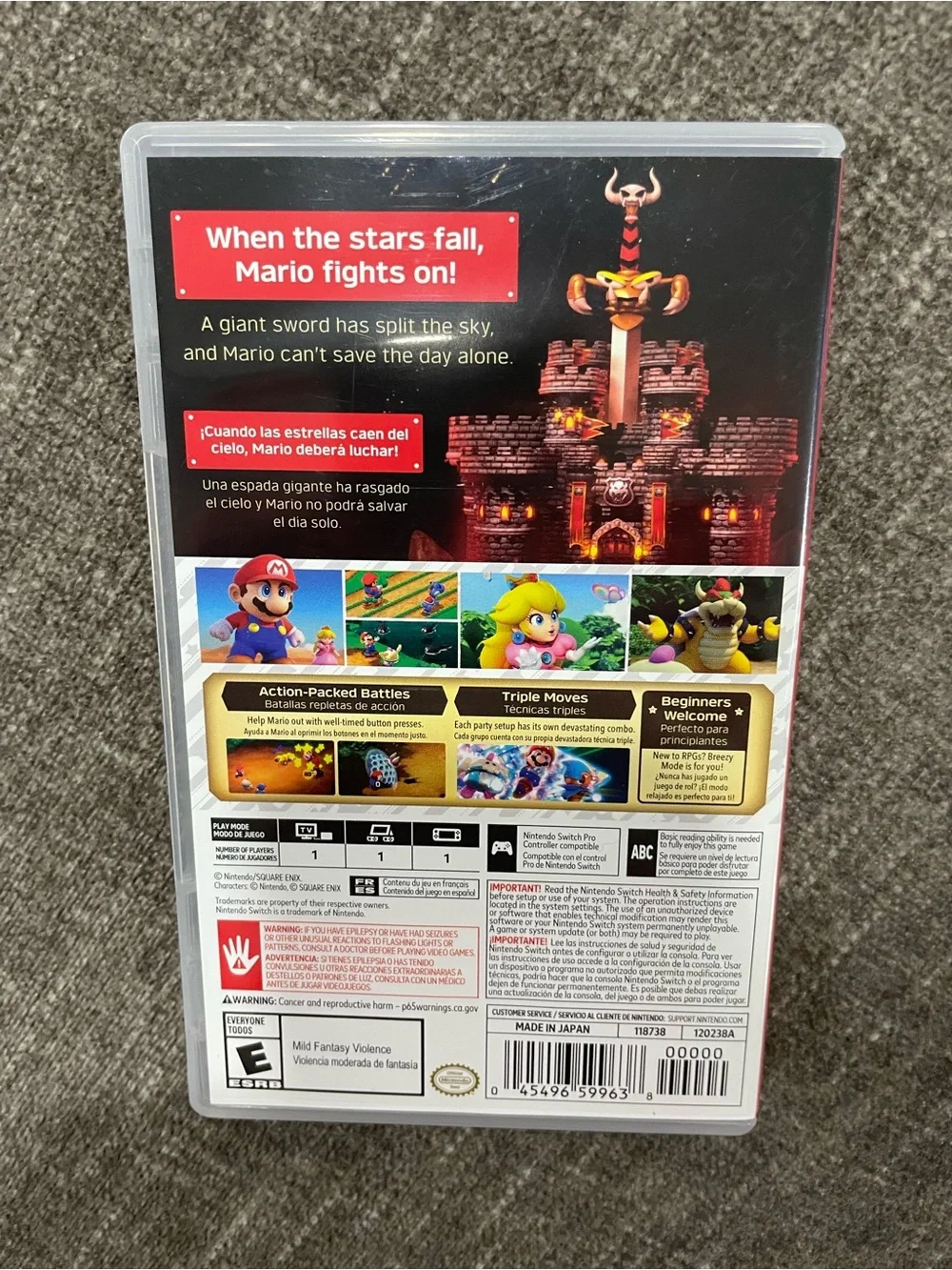 Nintendo Super Mario RPG - Game Case & Cartridge